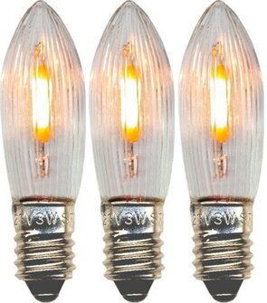 LED VARALAMPPU 4-16 osaiseen valosarjaan E10 0,1-0,5W 14-55V 3 KPL