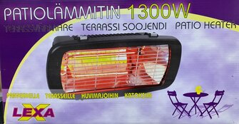 Lexxa 1300W Patiolämmitin MUS/VAL