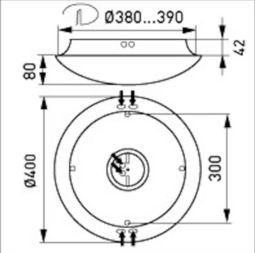 ENSTO LED AVR400.118L/3K IP44 18W E PC O