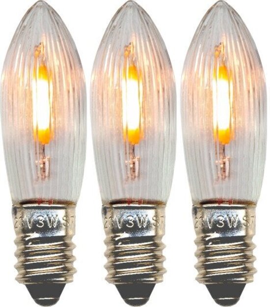 LED VARALAMPPU 4-16 osaiseen valosarjaan E10 0,1-0,5W 14-55V 3 KPL